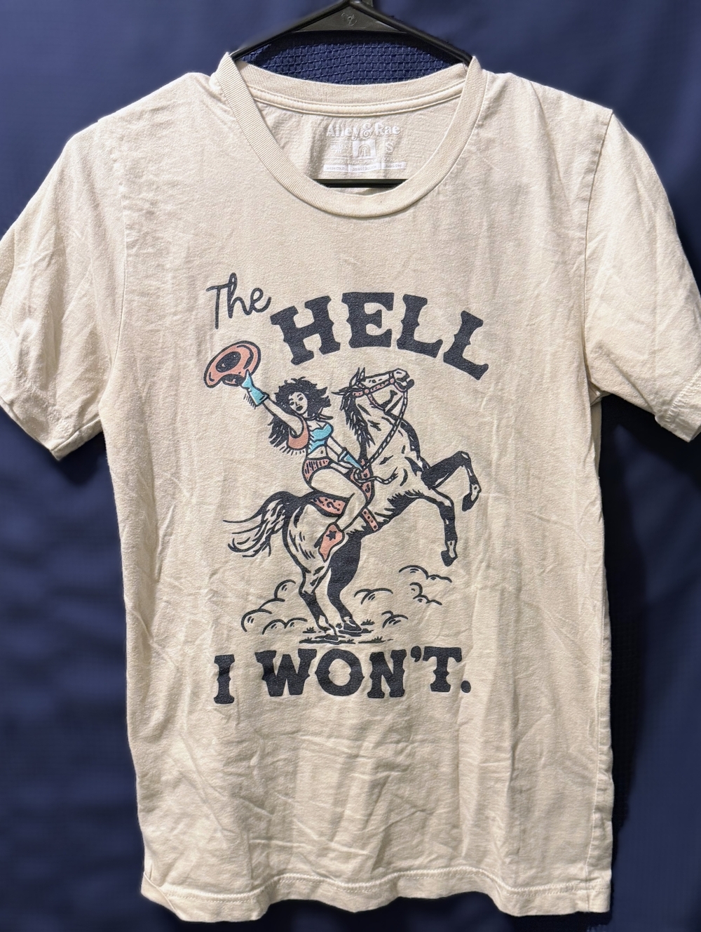 The Hell I Won't Graphic Tee - Beige